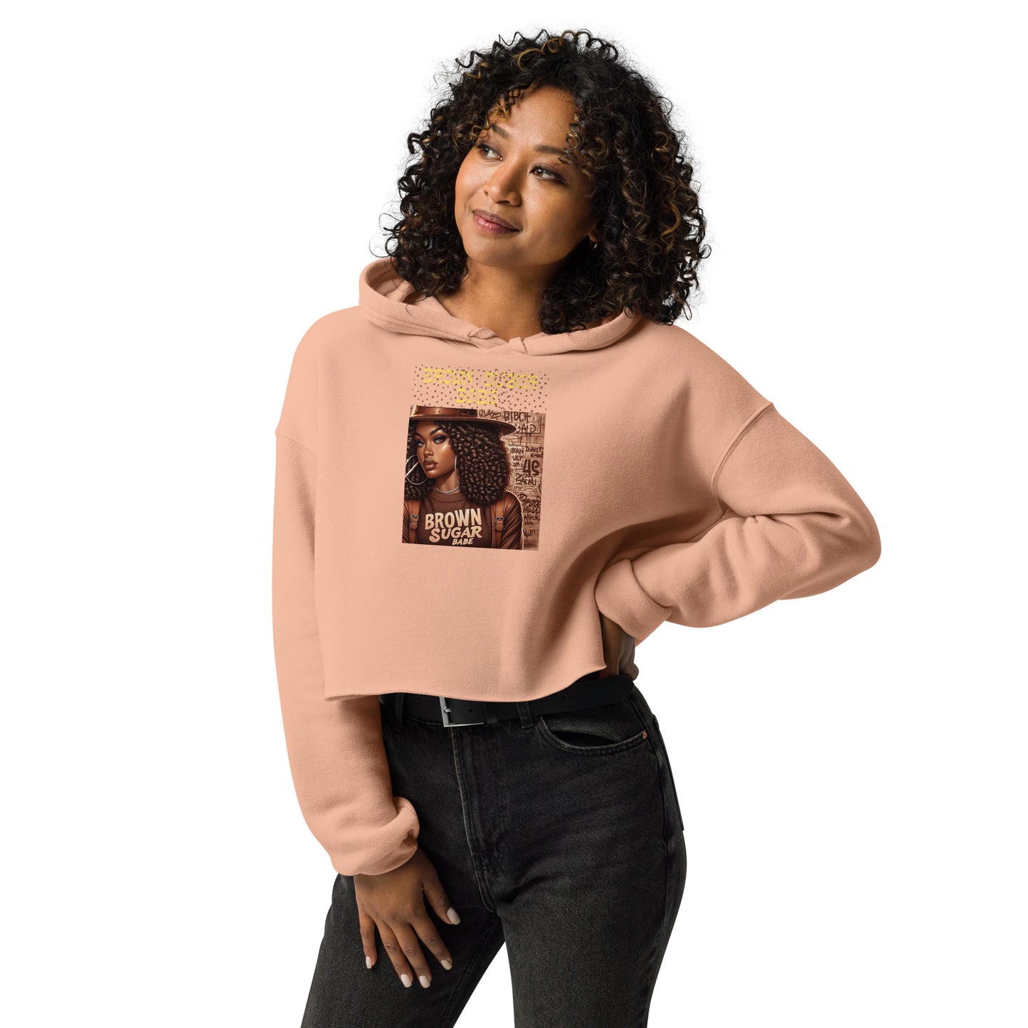 Brown Sugar Babe Crop Hoodie