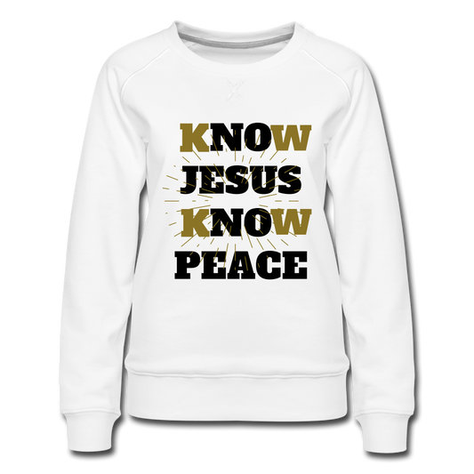 KNOW JESUS Sweatshirt - white