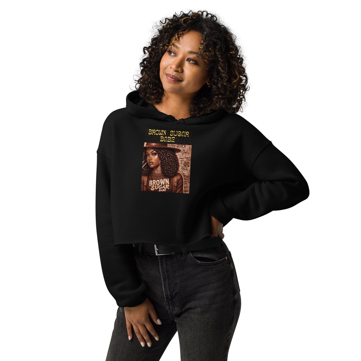 Brown Sugar Babe Crop Hoodie