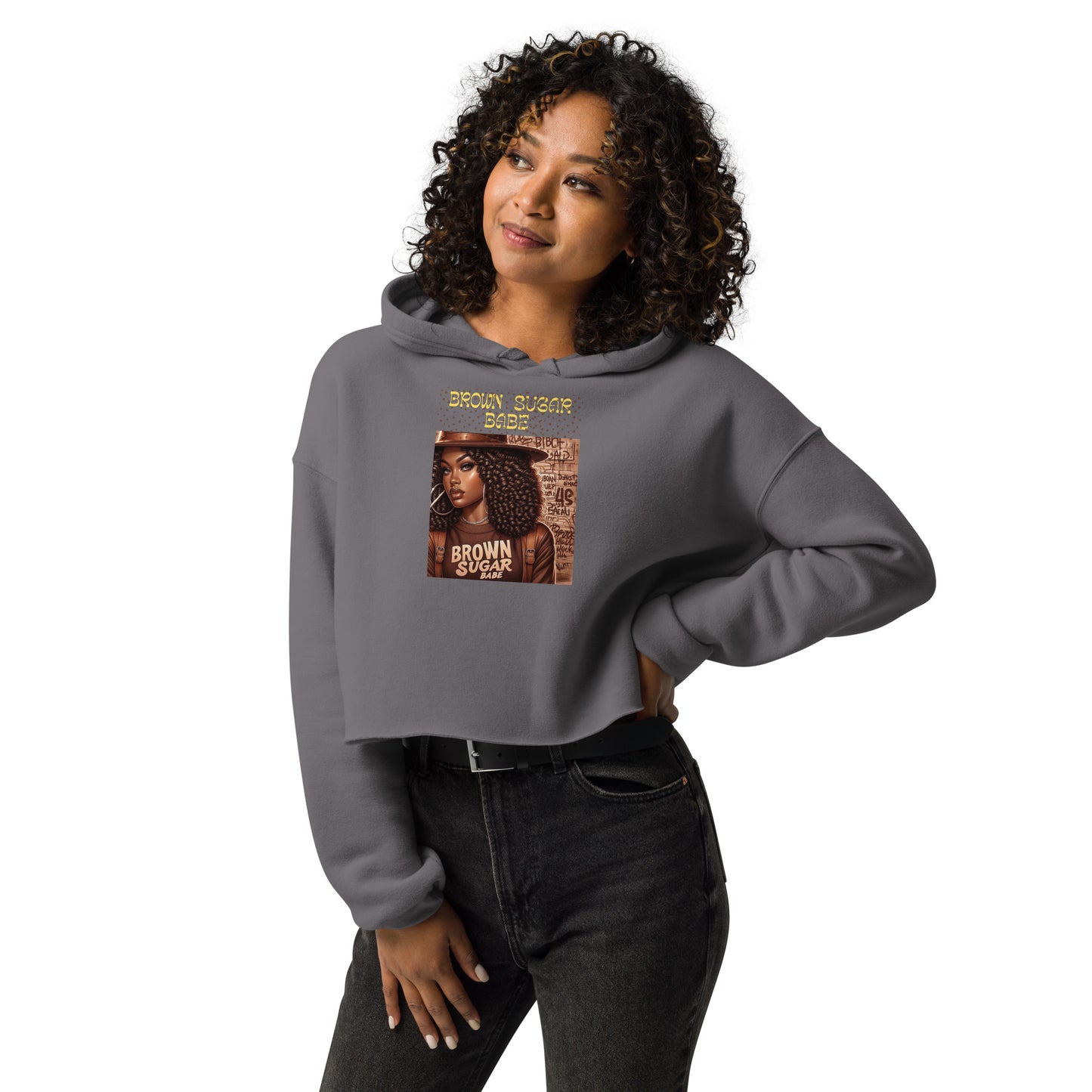 Brown Sugar Babe Crop Hoodie