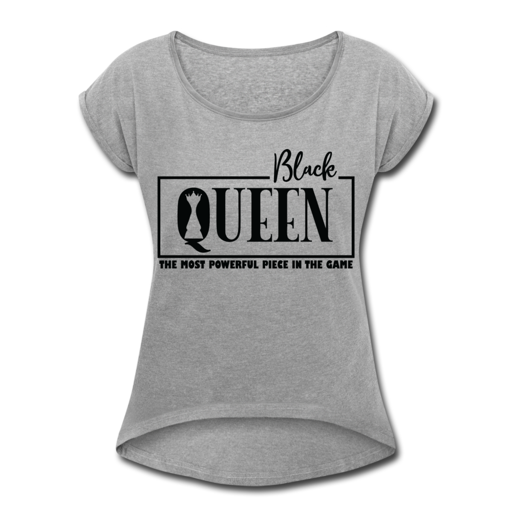 Queen Women's Roll Cuff T-Shirt - heather gray