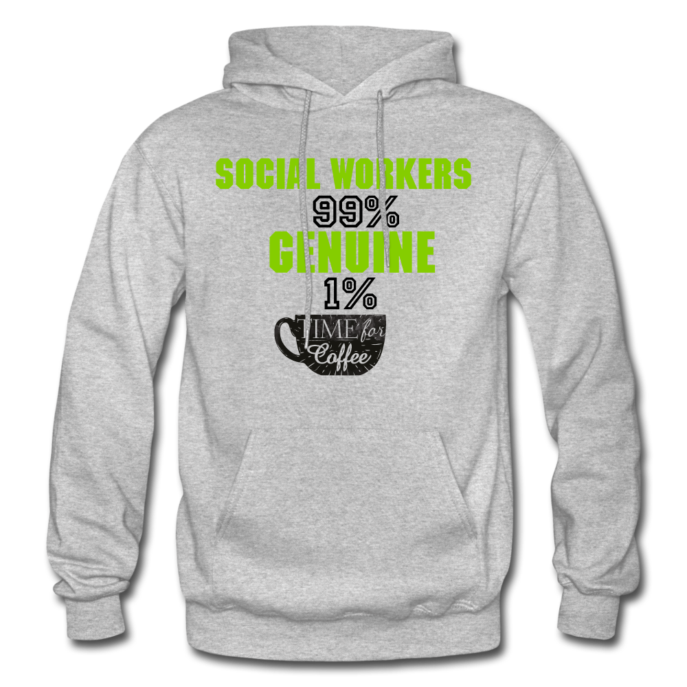 SOCIAL WORK and coffee Hoodie - heather gray