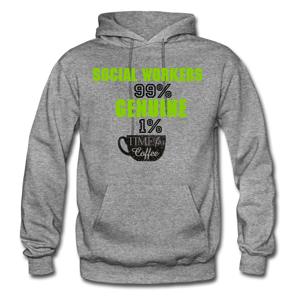 SOCIAL WORK and coffee Hoodie - graphite heather