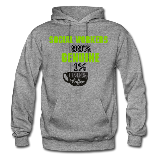 SOCIAL WORK and coffee Hoodie - graphite heather