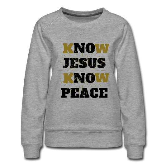 KNOW JESUS  Sweatshirt - heather grey