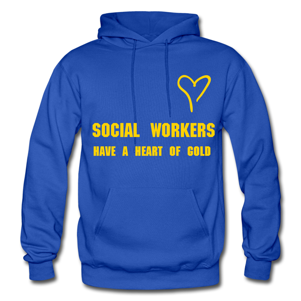 SOCIAL WORKER GOLD  Hoodie - royal blue