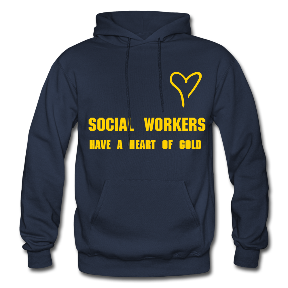 SOCIAL WORKER GOLD  Hoodie - navy