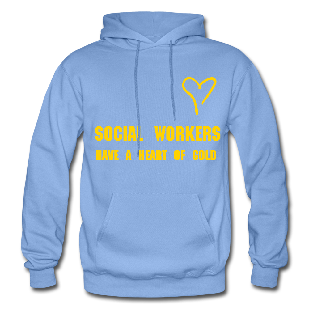 SOCIAL WORKER GOLD  Hoodie - carolina blue