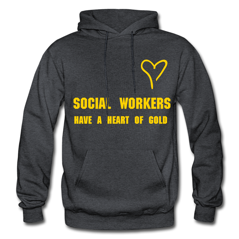 SOCIAL WORKER GOLD  Hoodie - charcoal grey