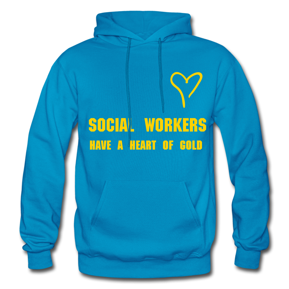 SOCIAL WORKER GOLD  Hoodie - turquoise