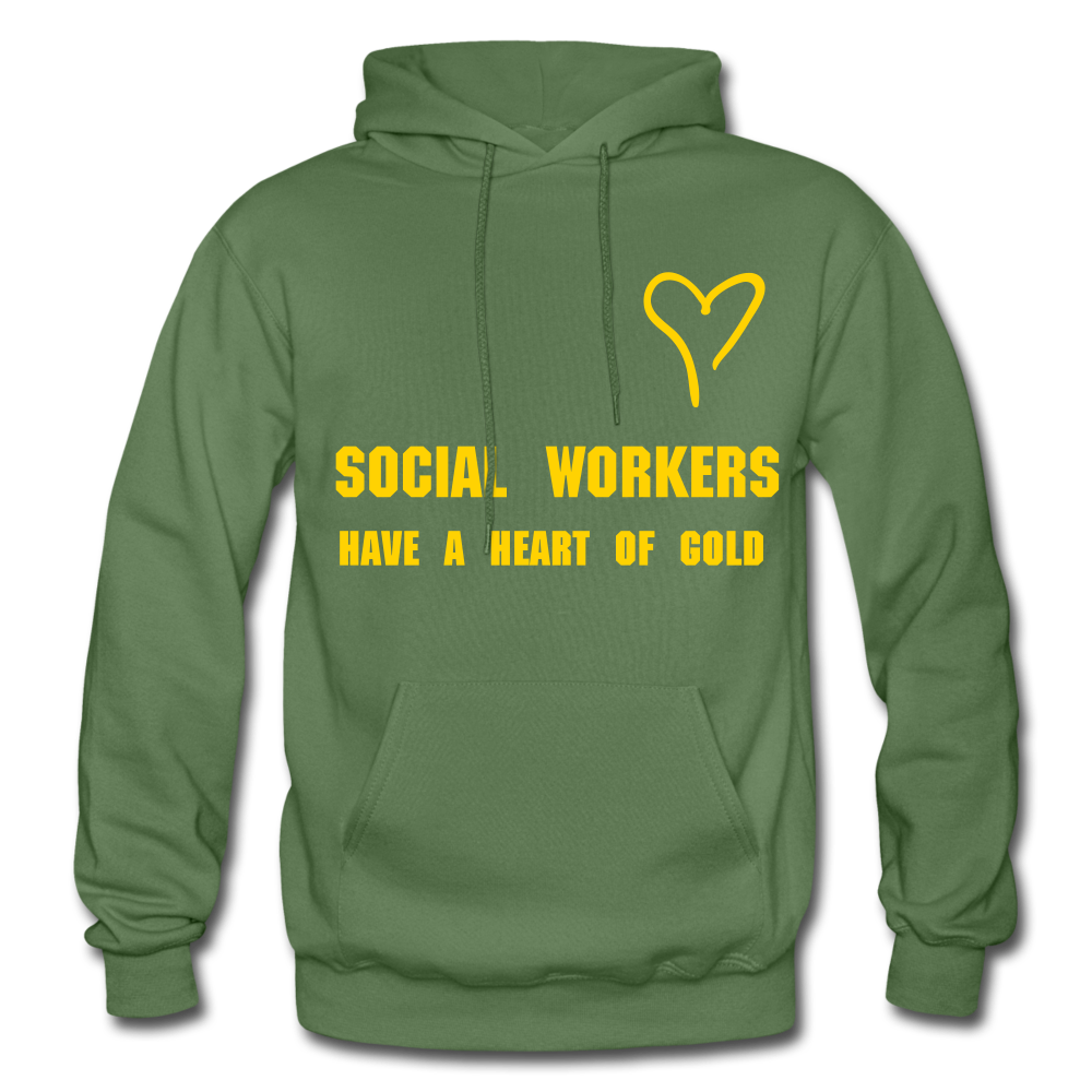 SOCIAL WORKER GOLD  Hoodie - military green