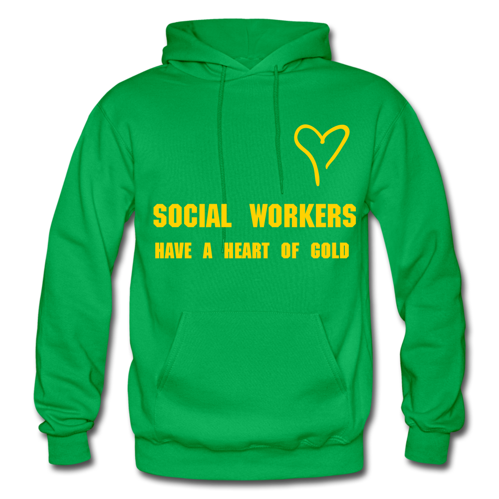 SOCIAL WORKER GOLD  Hoodie - kelly green